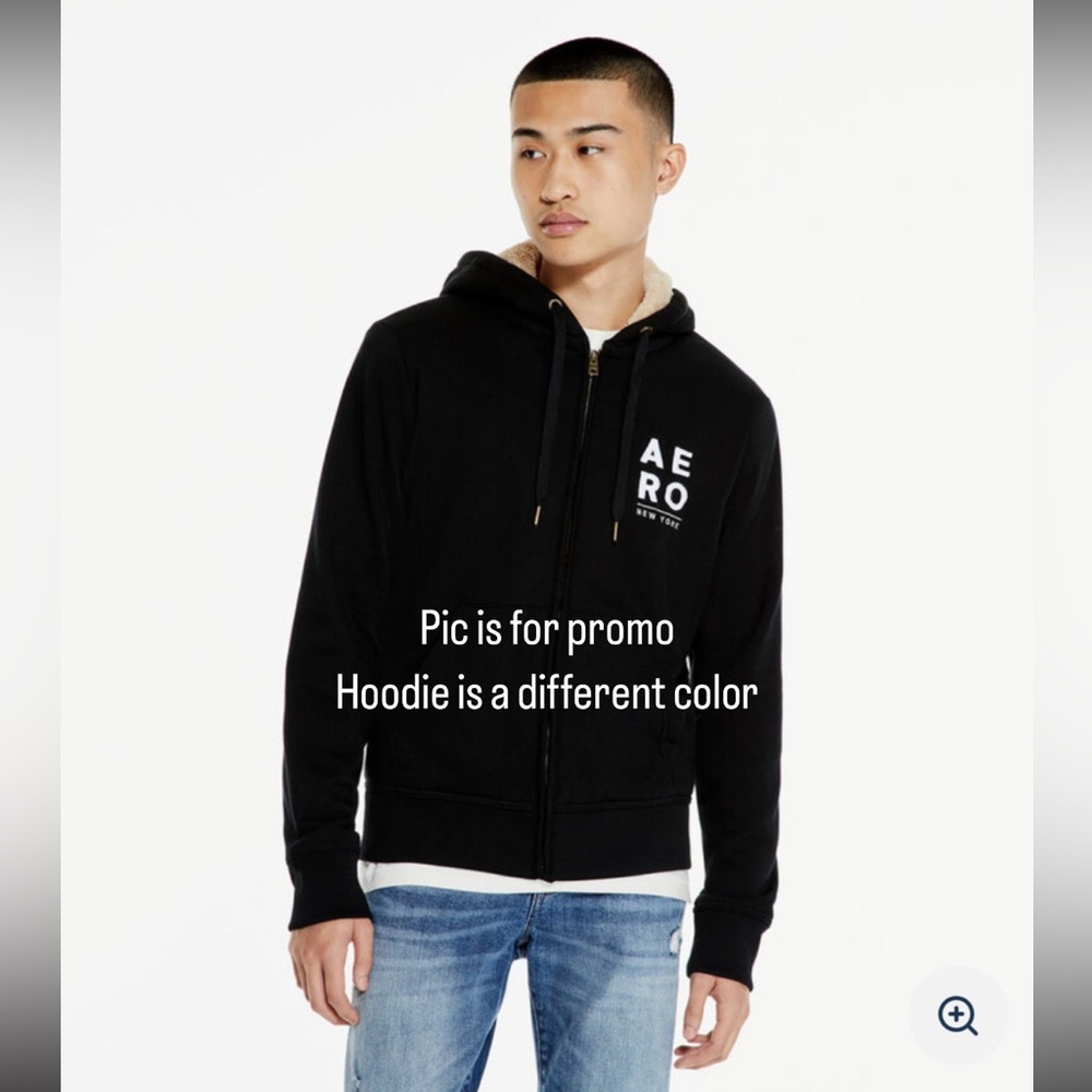 Aero New York Sherpa-Lined Full Zip Hoodie